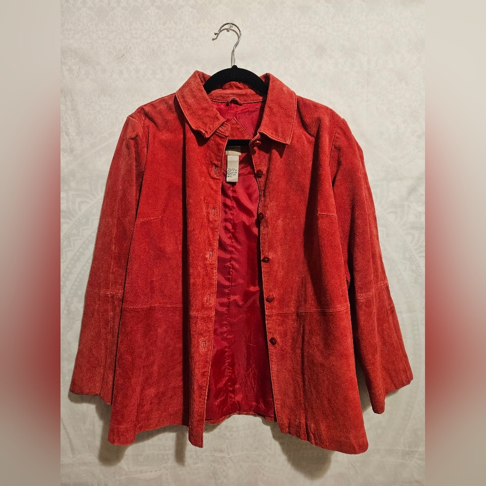 Red Leather Jacket- Massini